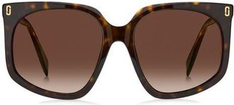 Marc Jacobs 57mm Geometric Square Sunglasses in Havana/Brown Sf at Nordstrom