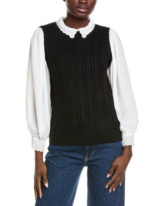 CeCe by Cynthia Steffe Cece Two-Fer Sweater