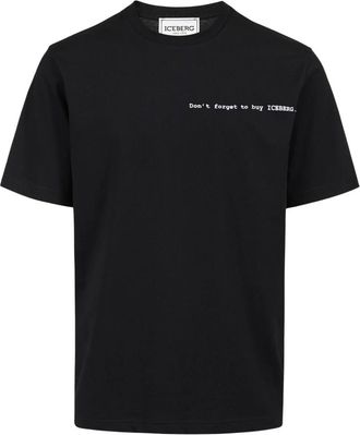 Iceberg Tops, Heren, Zwart, 3Xl, Katoen, Regular-fit T-shirt van katoenen jersey