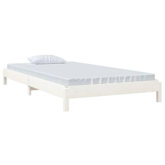 Berkfield Home Stack Bed White 100x200 cm Solid Wood Pine
