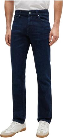 HUGO BOSS Jeans, Heren, Blauw, W33 L36, Katoen, Slim Fit Delaware 3 Donkerblauwe Jeans