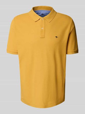 Fynch-Hatton Fynch-Hatton Regular Fit Poloshirt mit Logo-Stitching in GELB, Größe XXXL