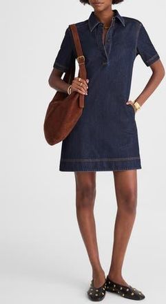 Madewell Denim Popover Minidress in Rinse Wash at Nordstrom Rack, Size X-Large