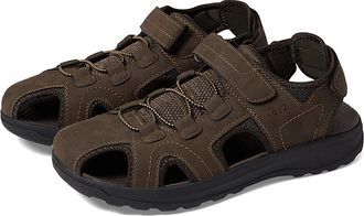 Nunn Bush Huck Sport Closed Toe Fisherman Sandal Mens Shoes Brown : 10 W (EE), Synthetic/Textile