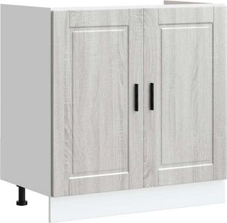 vidaXL Vidaxl - Sink Base Cabinet Porto Grey Sonoma 80x46x81.5 cm Engineered Wood