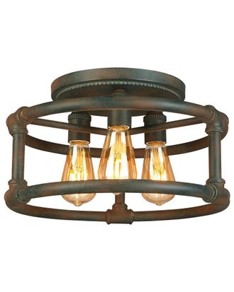 Eglo Eglo Wymer 3 Light Open Bulb Ceiling Light With Zinc Finish