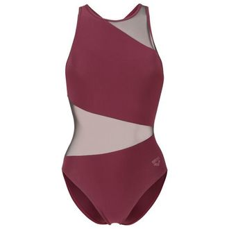 Arena Mesh Angle Swimsuit Vent Back B Badeanzug f&uuml;r Damen | rot