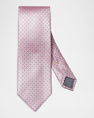 Eton Men & apos;s Geometric Basketweave Silk Tie