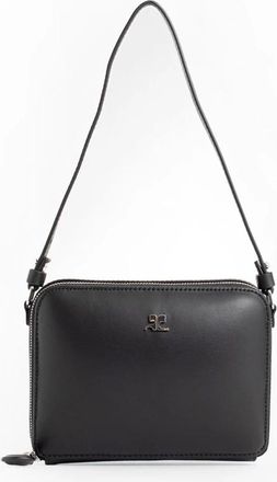 Courr&egrave;ges Black Cloud Reflex Leren Tas - Dames - Schoudertassen - Zwart - ONE Size - Leer - Tassen
