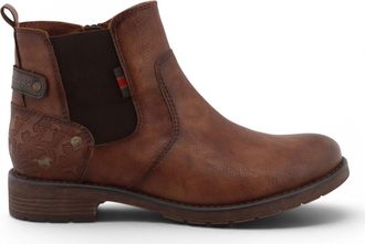 Mustang Womens Brown Faux Leather Chelsea Ankle Boots - M0052002
