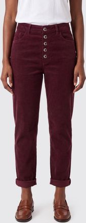 Dondup Jeans Koons cropped straight in velluto marrone a vita media