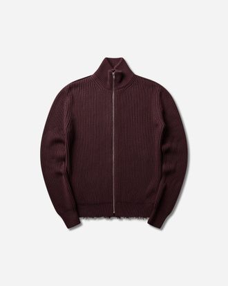 Maison Margiela Men s Ribbed Cotton Jacket Ciocolat