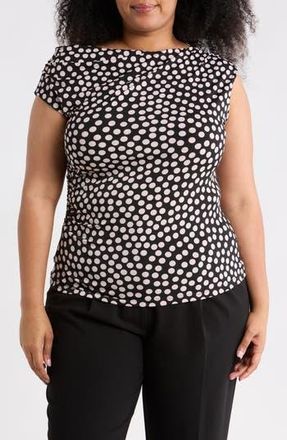 Renee C Asymmetric One-Shoulder Top in Black/Blush at Nordstrom Rack, Size 3X