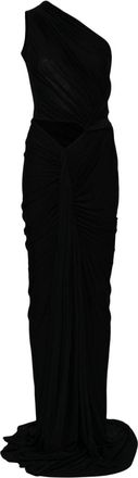 Rick Owens one-shoulder draped gown - women - Viscose/Polyamide/Elastane - 40 - Black