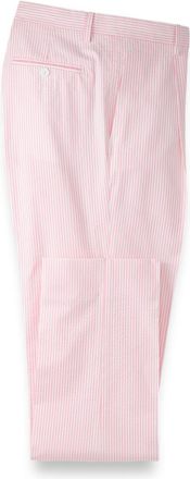 Paul Fredrick Cotton Seersucker Single Pleated Pants
