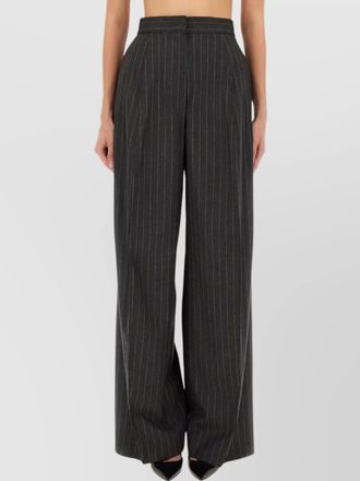 Sportmax wide leg high waist pinstripe trousers
