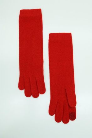 Portolano Cashmere tech gloves in Fire Red at Nordstrom