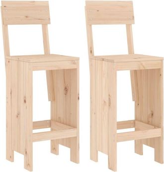 vidaXL Vidaxl - Bar Stools 2 pcs 40x48.5x115.5 cm Solid Wood Pine