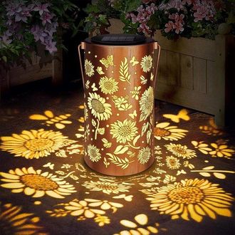 OEM Iluminaci&oacute;n Solar Para Jard&iacute;n, L&aacute;mpara Solar De Girasol Con Colores C&aacute;lidos, Iluminaci&oacute;n Solar Impermeable Para Jard&iacute;n Y Caminos, Color C&aacute;lido