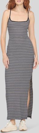 Project Social T Rita Striped Rib Maxi Dress in Blue Combo at Nordstrom, Size X-Small