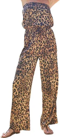Bishop + Young Jagger Strapless Jumpsuit in Leo Print at Nordstrom, Size X-Small