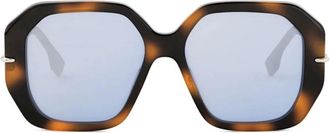 Fendi Sunglasses, unisex, Brown, Size: 54 MM Selleria Sunglasses