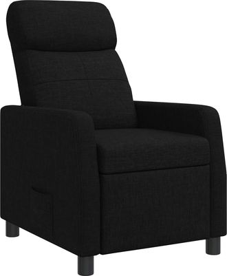 vidaXL Recliner Negro Tela Vidaxl