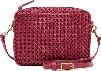 Clare Vivier Midi Sac Woven Crossbody Bag in Plummy at Nordstrom