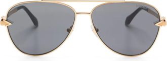 Versace Occhiali da sole con montatura stile pilota - Oro