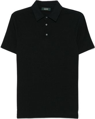 Zanone Polo in jersey - Nero