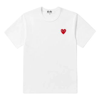 Comme Des Gar&ccedil;ons T-shirt con patch a cuore - - Tops - Donna - Bianco - XL