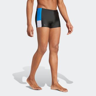 adidas Badehose ADIDAS PERFORMANCE BLOCK BOXER, Herren, Gr. 4 (S), N-Gr, schwarz (schwarz, bright royal, wei&szlig;), Obermaterial: 78% Polyamid, 22% Elasthan, Bad