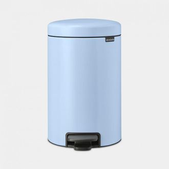 Brabantia Newicon Cubo De Pedal 12l, Tapa De Cierre Suave, Cubo Interior Extra&iacute;ble, Dreamy Blue, 25 X 34 X 41 Cm