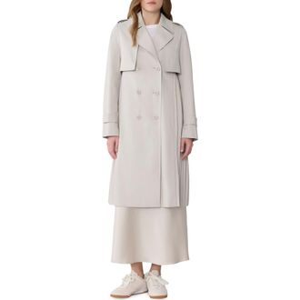 Soia & Kyo Elanor Pleated Trench Coat in Light Oak at Nordstrom, Size X-Small