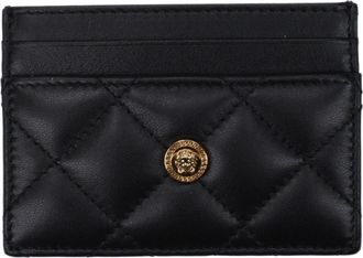Versace Black Leather Womens Cardholder
