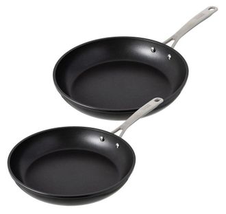 Kuhn Rikon Easy Pro Aluminium Non-Stick Induction Safe Frying Pan, Set of 2, 20cm & 24cm in Black
