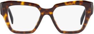 Prada 52mm Square Optical Glasses in Tortoise at Nordstrom