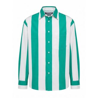 Jacquemus Casual Shirts, male, Green, Size: XL La Chemise Camargue