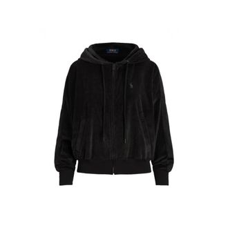 Polo Ralph Lauren Zip-throughs, female, Black, XS, Cotton Blend Hoodie with Zipper