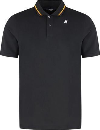 K-Way Tops, Heren, Zwart, L, Katoen, Jud Katoen-piqué Poloshirt