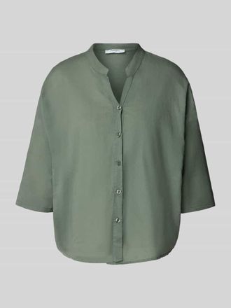 Zabaione Regular Fit Bluse mit Tunikakragen Modell Li44araa in Khaki, Gr&ouml;&szlig;e L