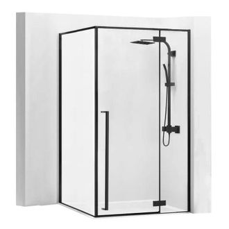 Rea Rea - Mampara De Ducha Fargo Negro Mat 80x100