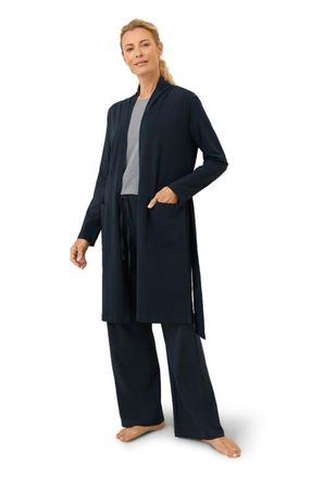 Pact Luxe Essential Wide Leg Pant Made With Organic Cotton in Midnight Blue at Nordstrom, Size X-Large
