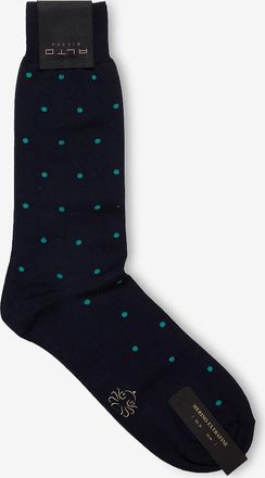 Alto Milano Socken aus Schurwollmix mit Tupfenprint