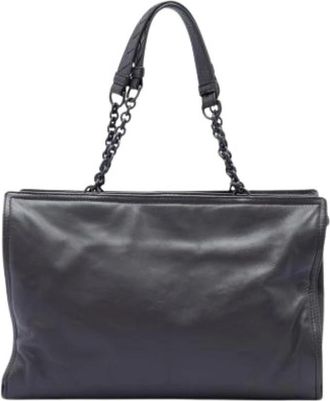 Bottega Veneta Pre-owned Tote Bag - Dames - Vintage Shopper - Paars - ONE Size - Leer - Vintage