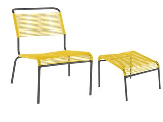 Schubiger M&ouml;bel Spaghetti-Lounger + Hocker S&auml;ntis