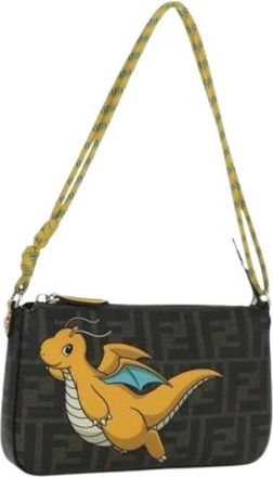 Fendi Pre-owned Vintage Zucca Canvas Mini Schoudertas - Dames - Vintage Mini Tas - Zwart - ONE Size - Vintage