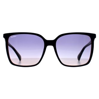 Max Mara Square Womens Shiny Bi-layer Navy Blue Gradient MM0046 Emme11