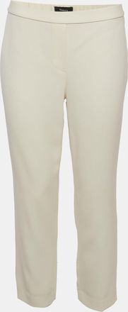 Theory Cream Textured Crepe Regular Fit Trouser
