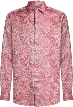 Etro paisley-print cotton shirt - men - Cotton - 44 - Pink